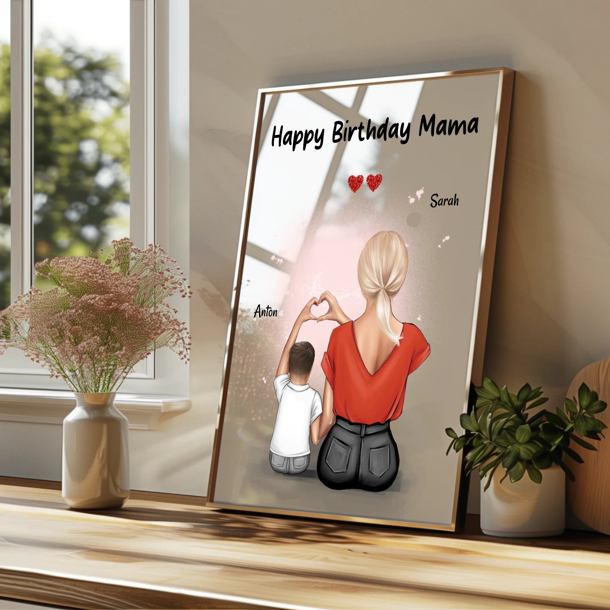 Personalisiertes Mutter Kind Geschenk Bild gestalten - Prinolla