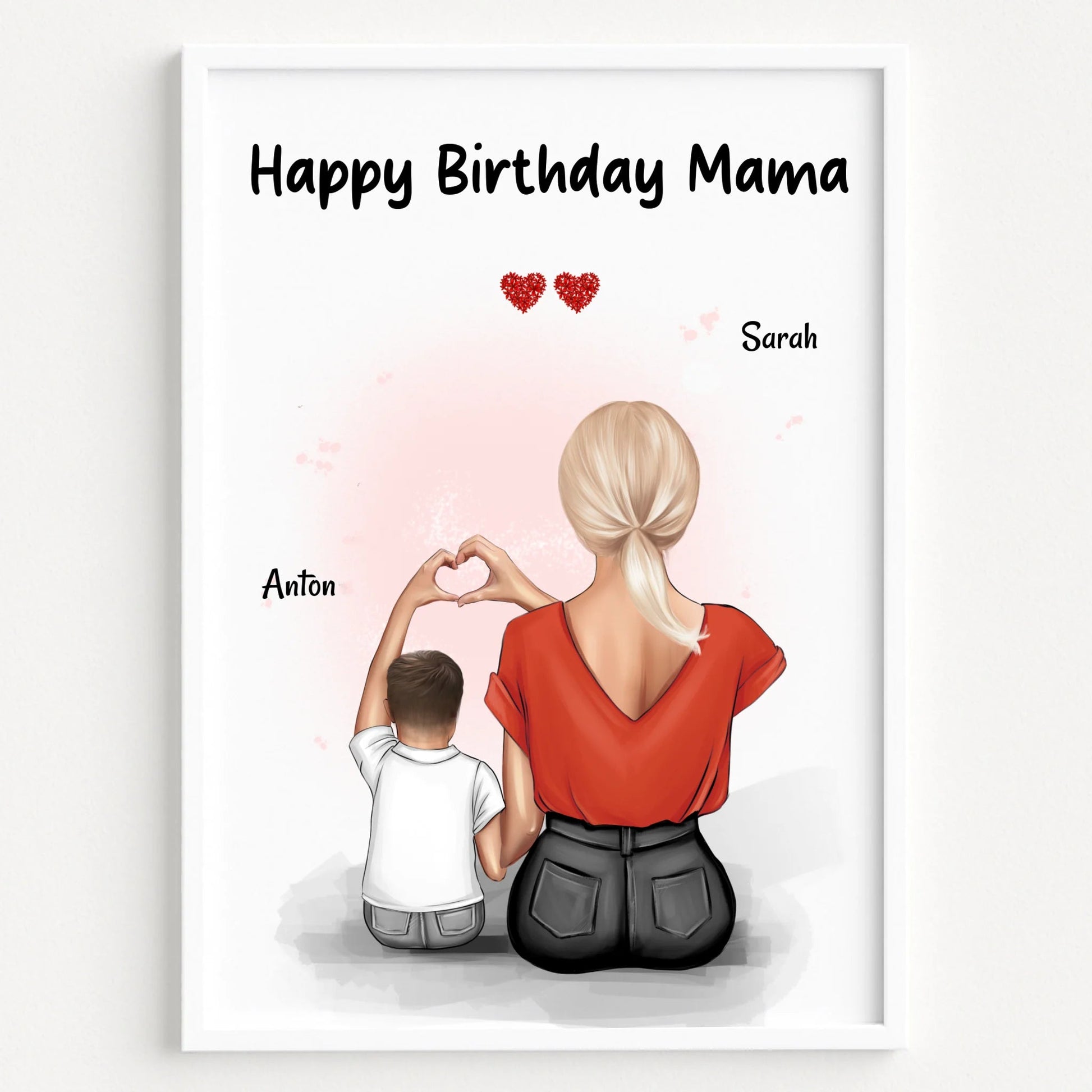 Personalisiertes Mutter Kind Geschenk Bild gestalten - Prinolla