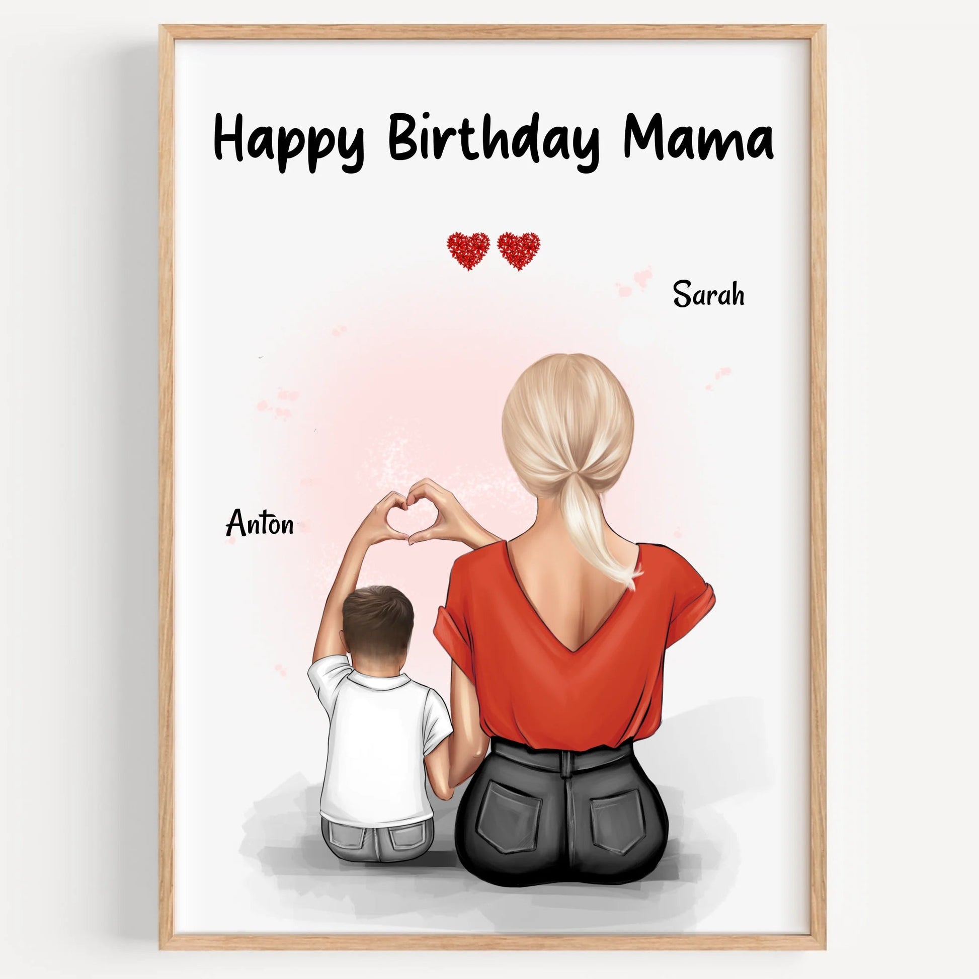 Personalisiertes Mutter Kind Geschenk Bild gestalten - Prinolla