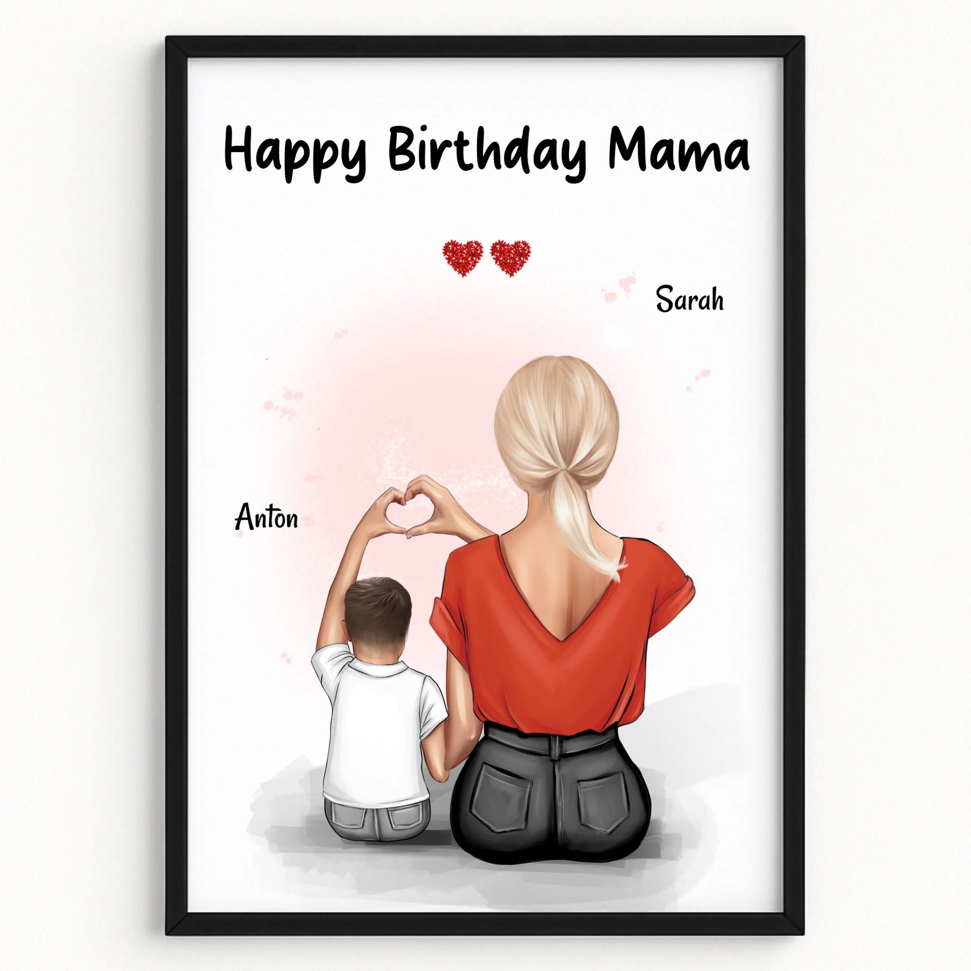 Personalisiertes Mutter Kind Geschenk Bild gestalten - Prinolla