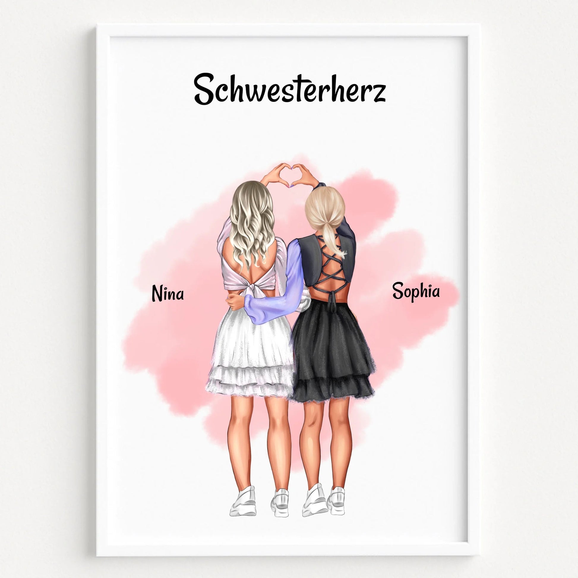 Schwesterherz Bild Geschenk selber gestalten - Prinolla