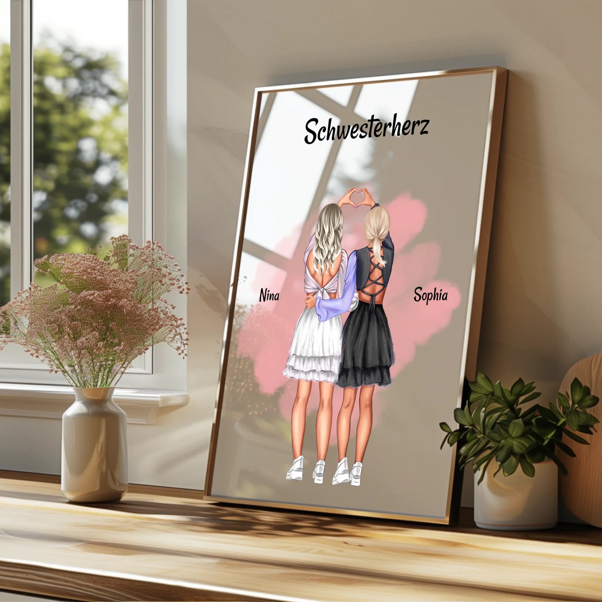Schwesterherz Bild Geschenk selber gestalten - Prinolla