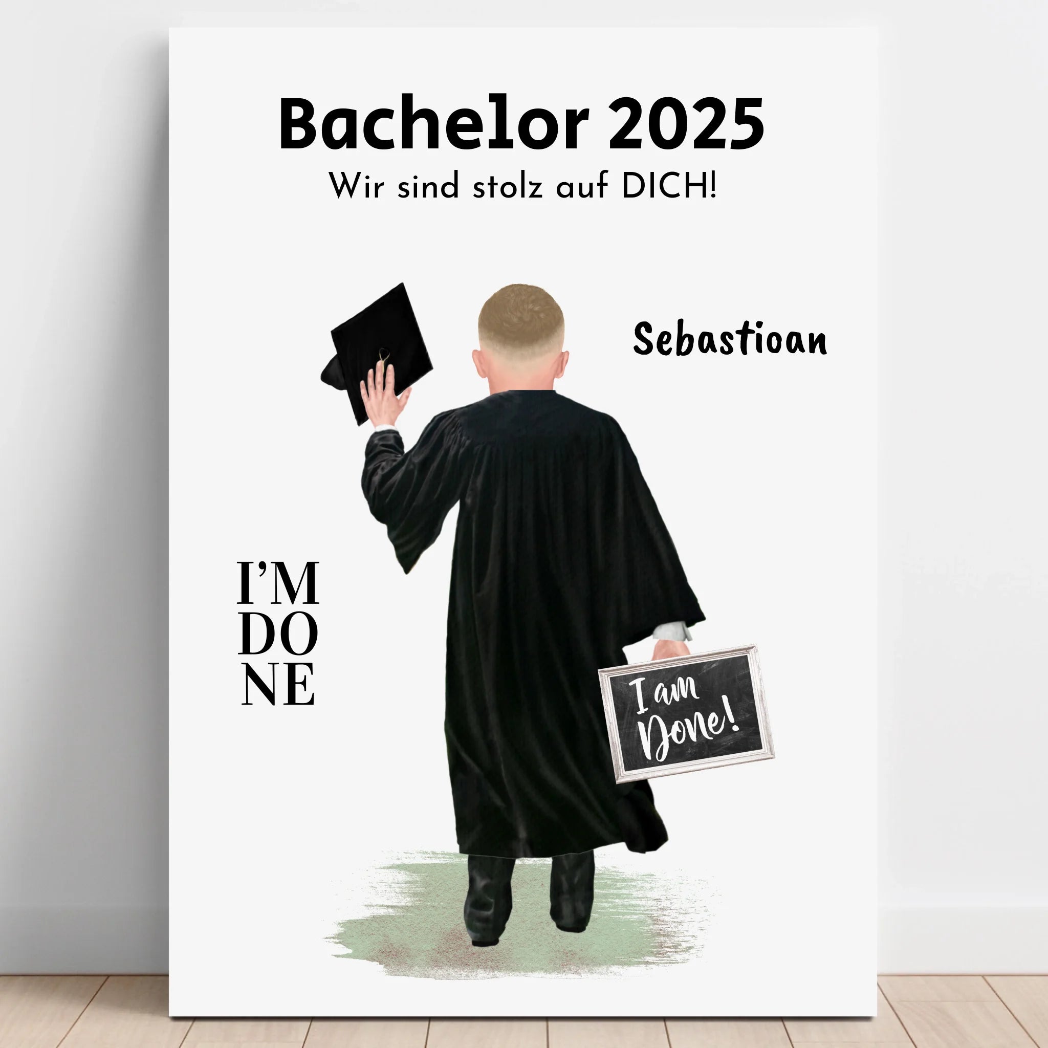 Sohn Bachelor Geschenk Poster zum Abschluss personalisiert - Prinolla