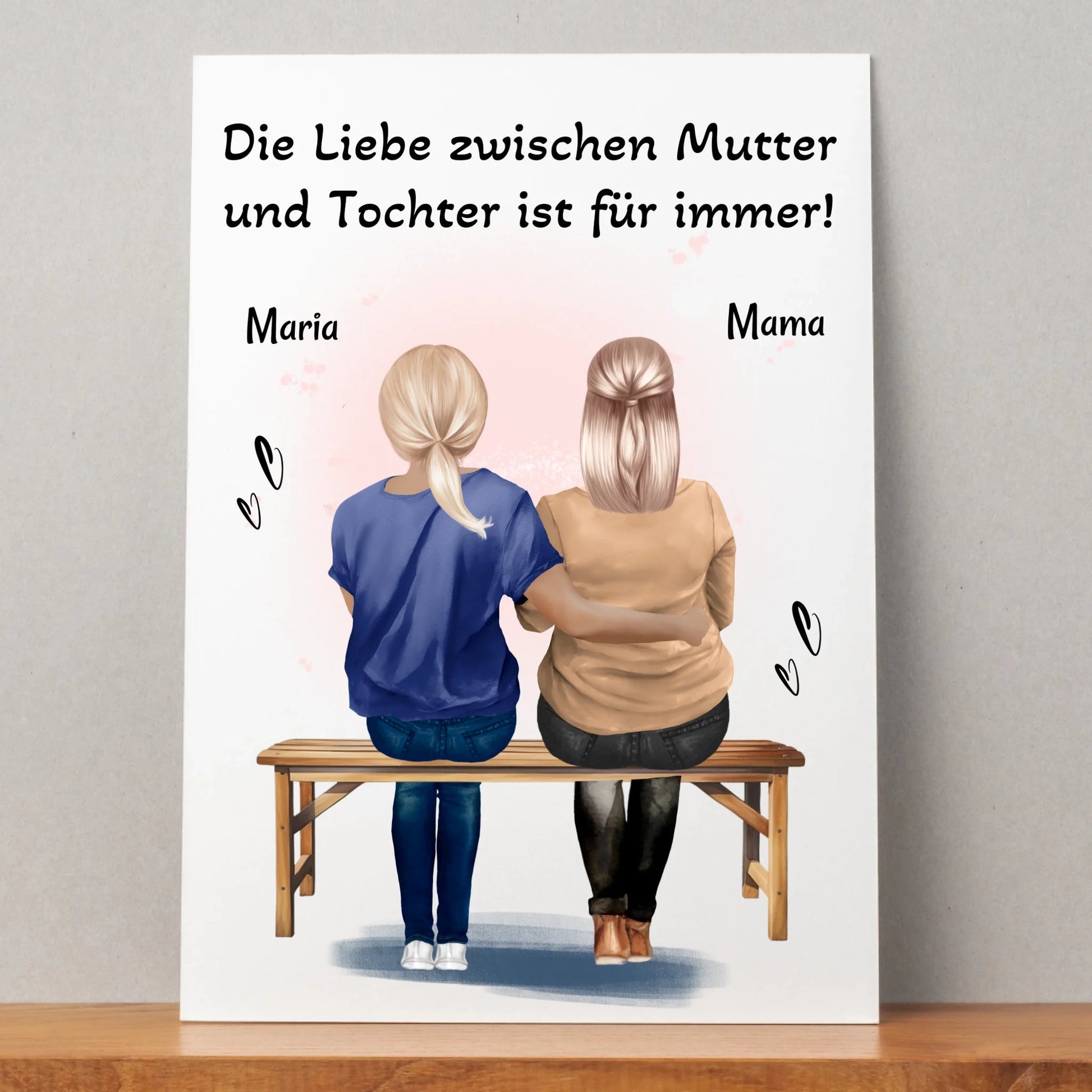 Spontanes Mutter Tochter Poster Geschenk personalisiert - Prinolla