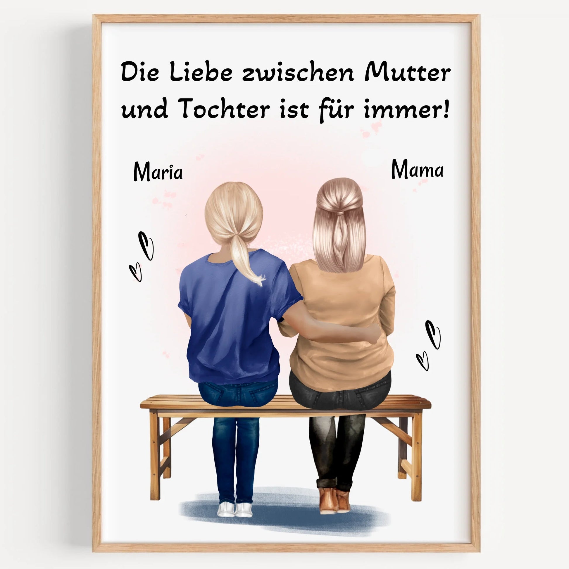 Spontanes Mutter Tochter Poster Geschenk personalisiert - Prinolla
