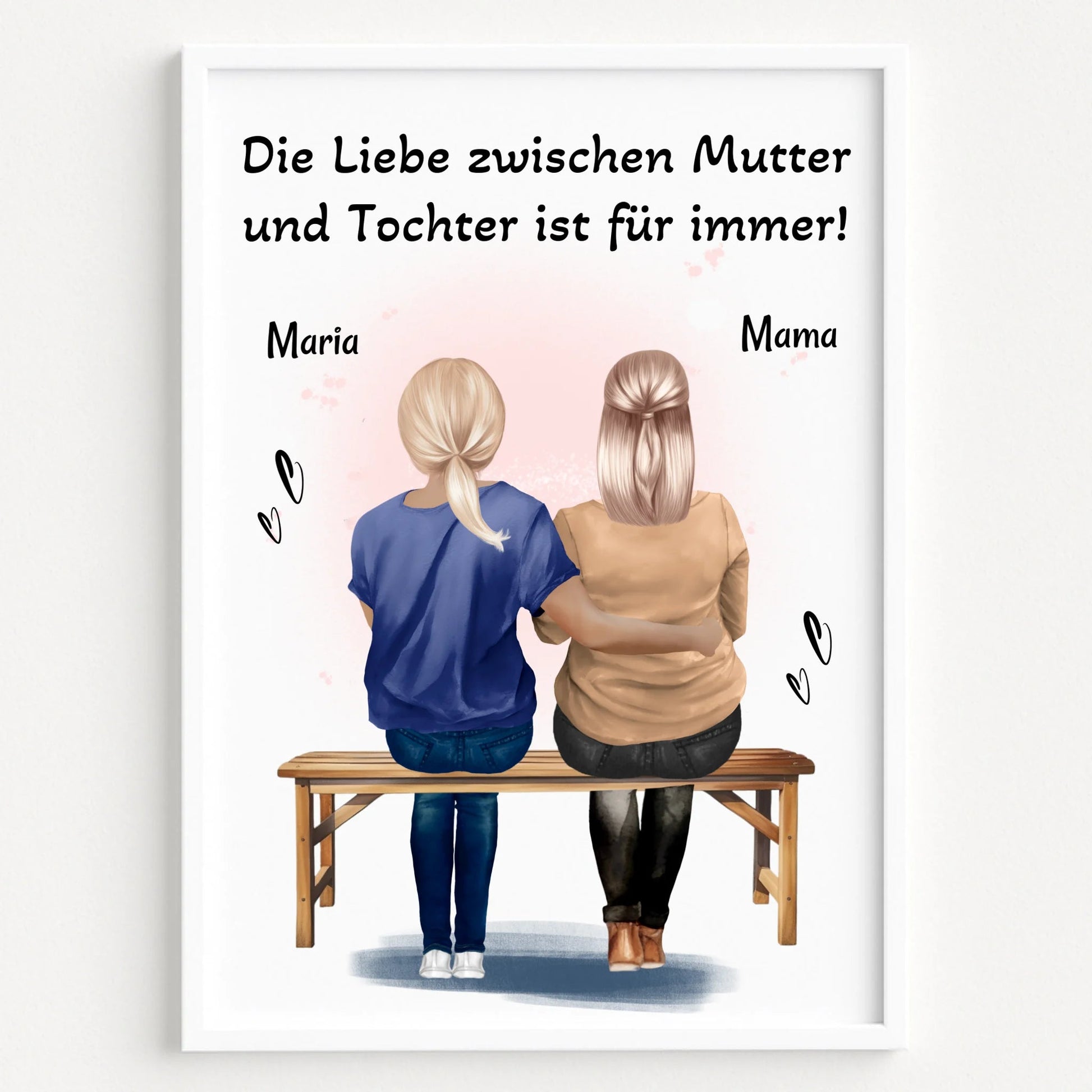 Spontanes Mutter Tochter Poster Geschenk personalisiert - Prinolla