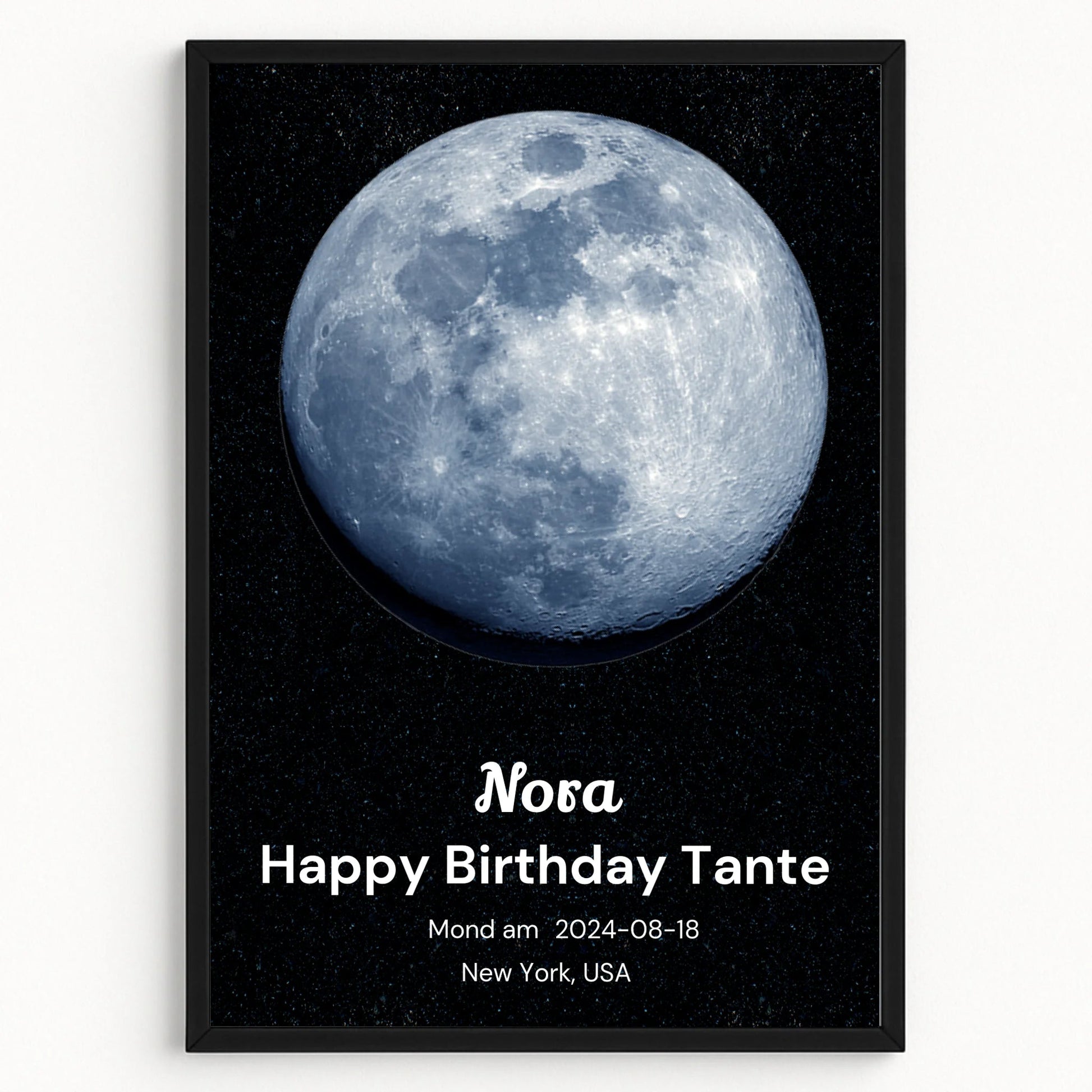 Tante Geburtstagsgeschenk Mondposter personalisiert - Prinolla