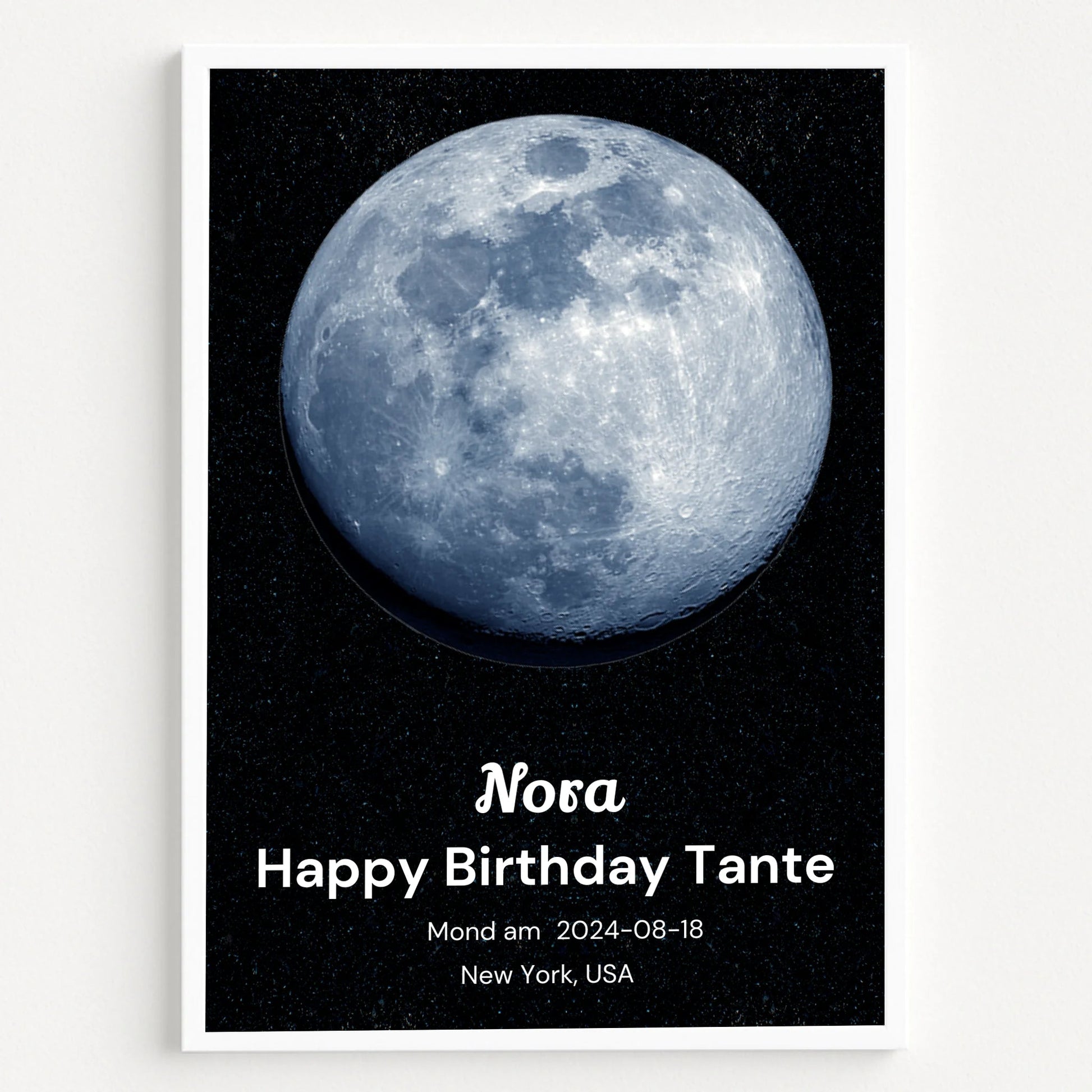 Tante Geburtstagsgeschenk Mondposter personalisiert - Prinolla