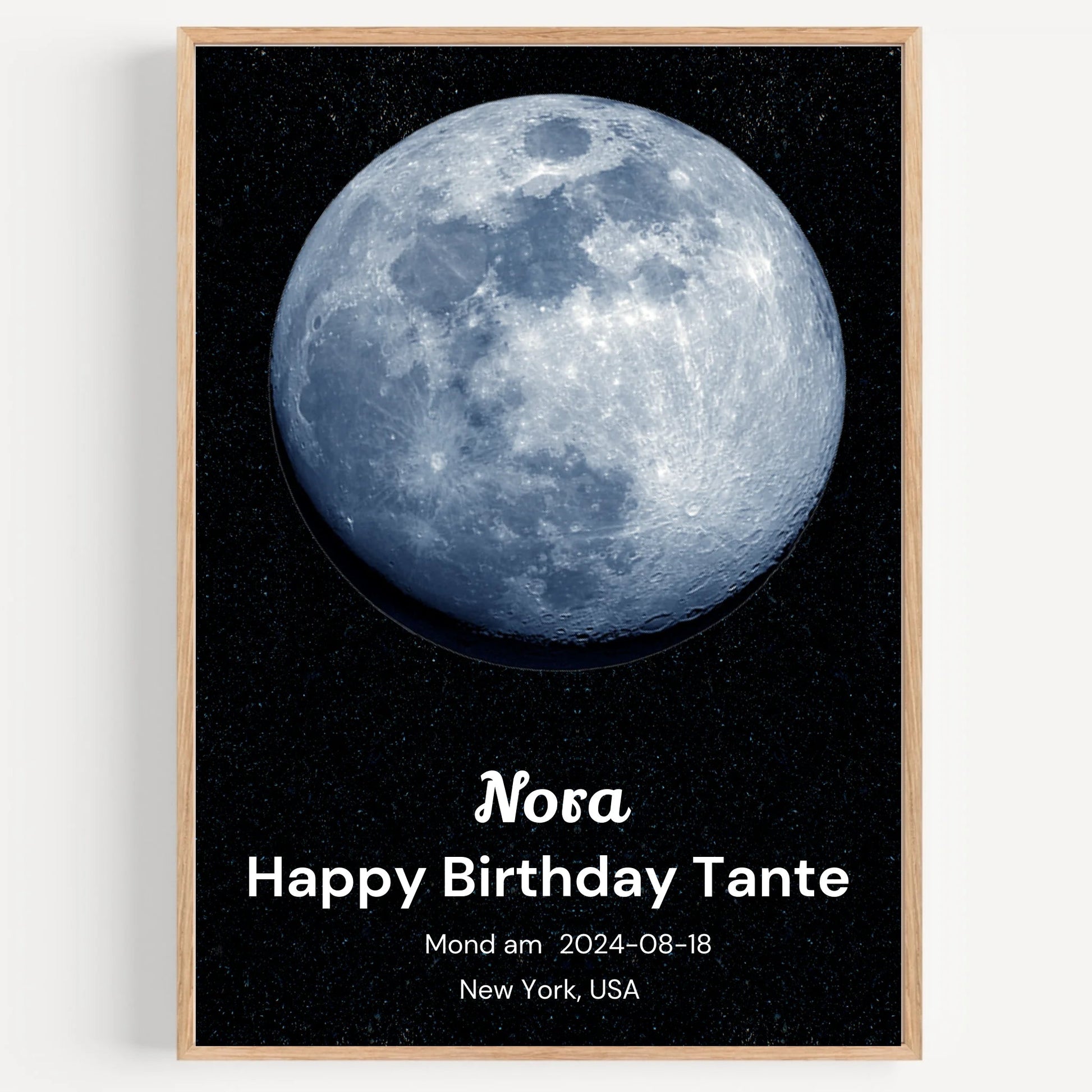 Tante Geburtstagsgeschenk Mondposter personalisiert - Prinolla