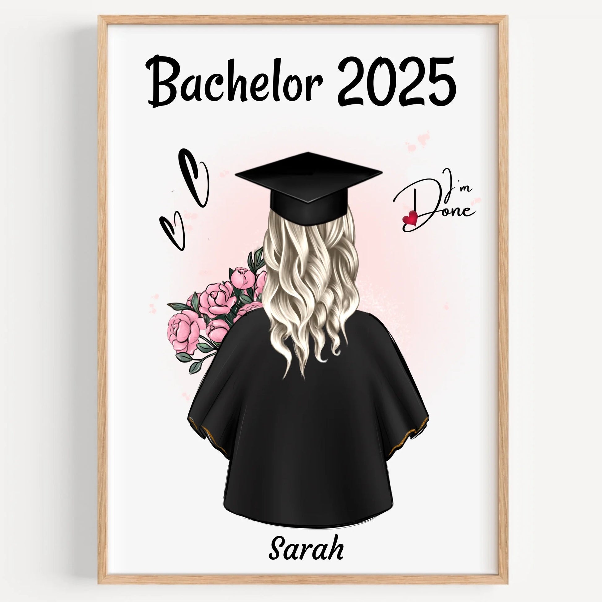 Tochter Bachelor Abschluss Geschenk Bild gestalten - Prinolla