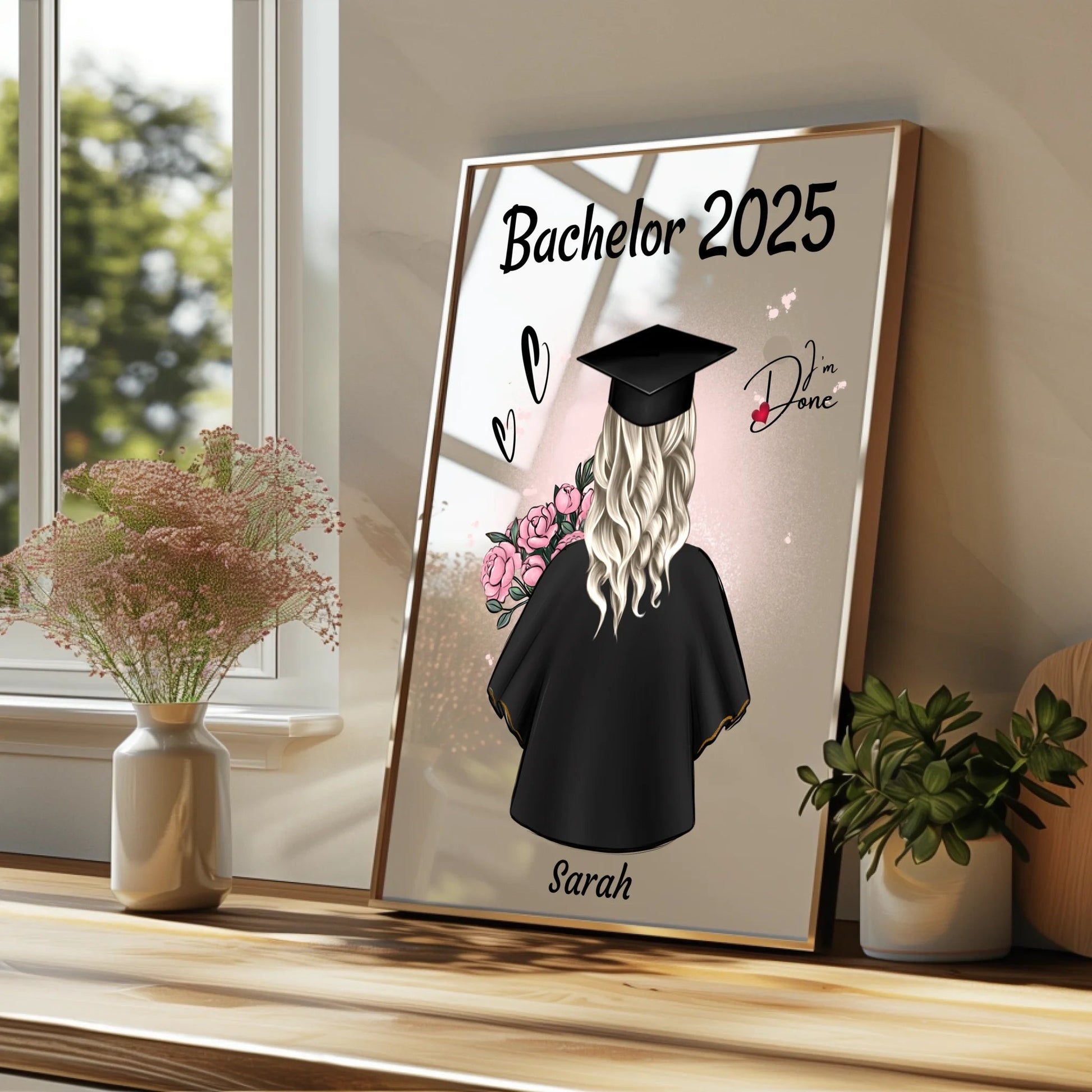 Tochter Bachelor Abschluss Geschenk Bild gestalten - Prinolla