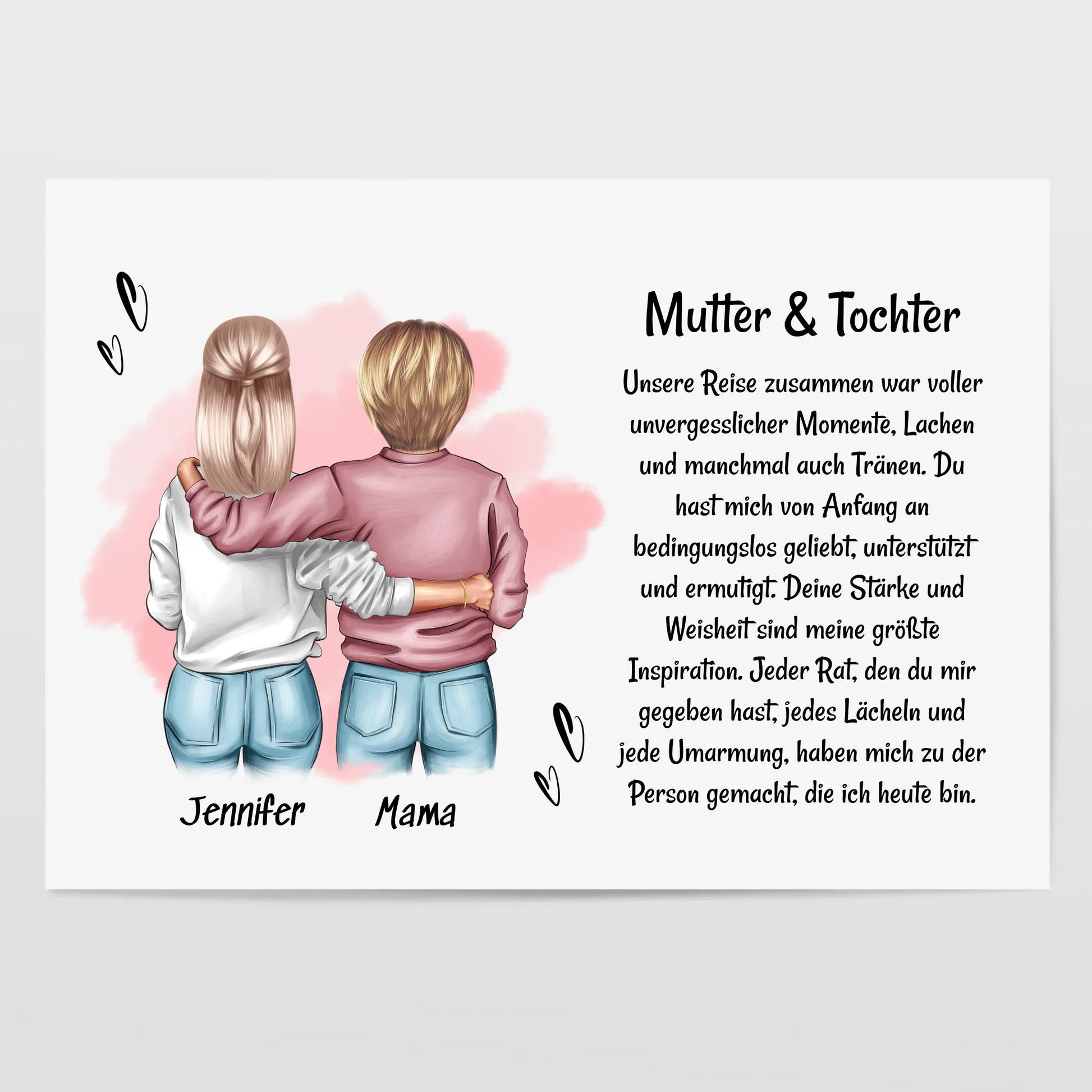 Tochter Geschenk Poster an Mutter personalisiert - Prinolla
