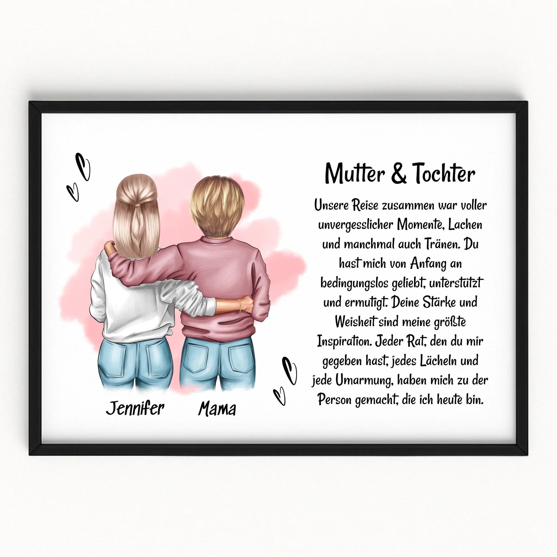 Tochter Geschenk Poster an Mutter personalisiert - Prinolla