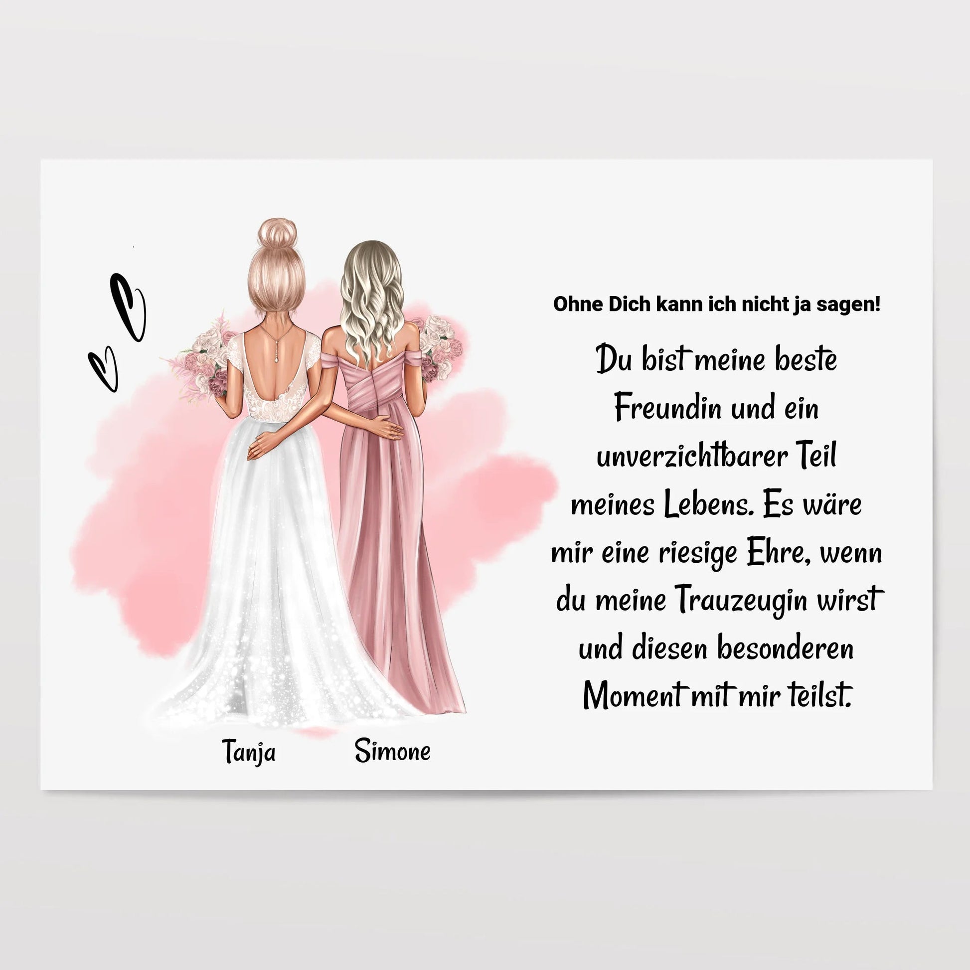 Trauzeugin werden frage Poster Geschenk gestalten - Prinolla