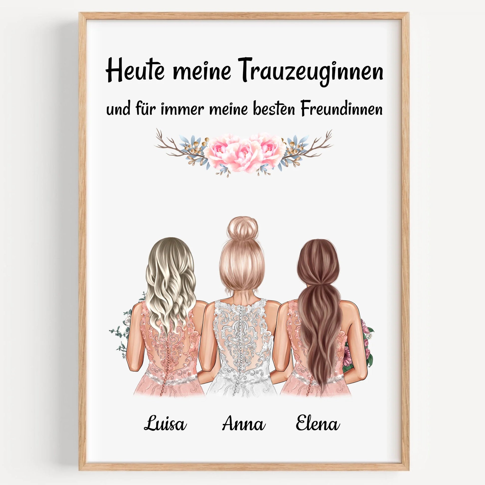 Trauzeuginnen Danke sagen Geschenk von Braut personalisiert - Prinolla