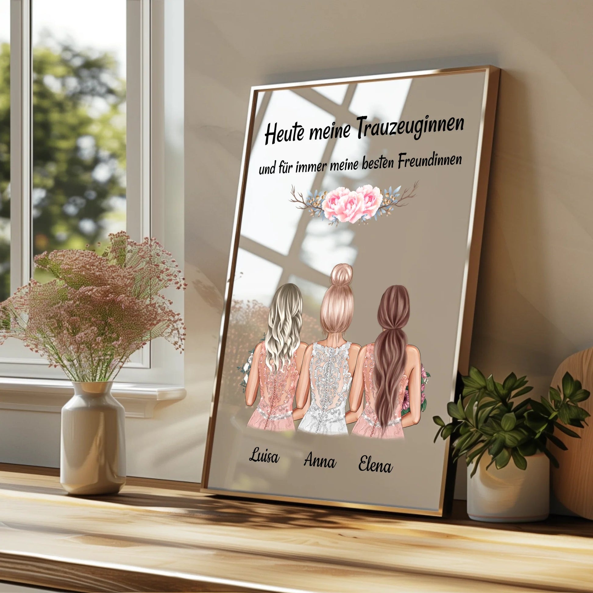 Trauzeuginnen Geschenk Poster Fragen & Danke sagen - Prinolla