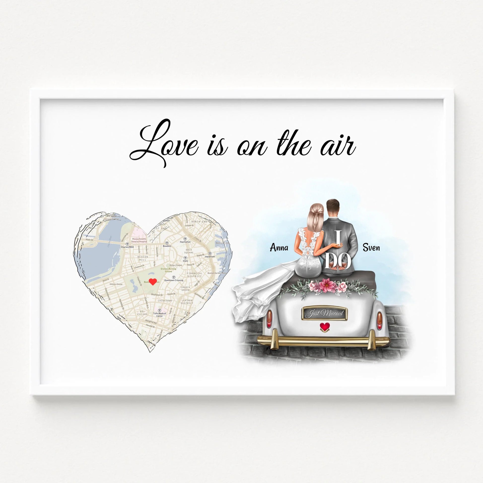 Wir sagen Ja Hochzeit Geschenk Poster - Prinolla