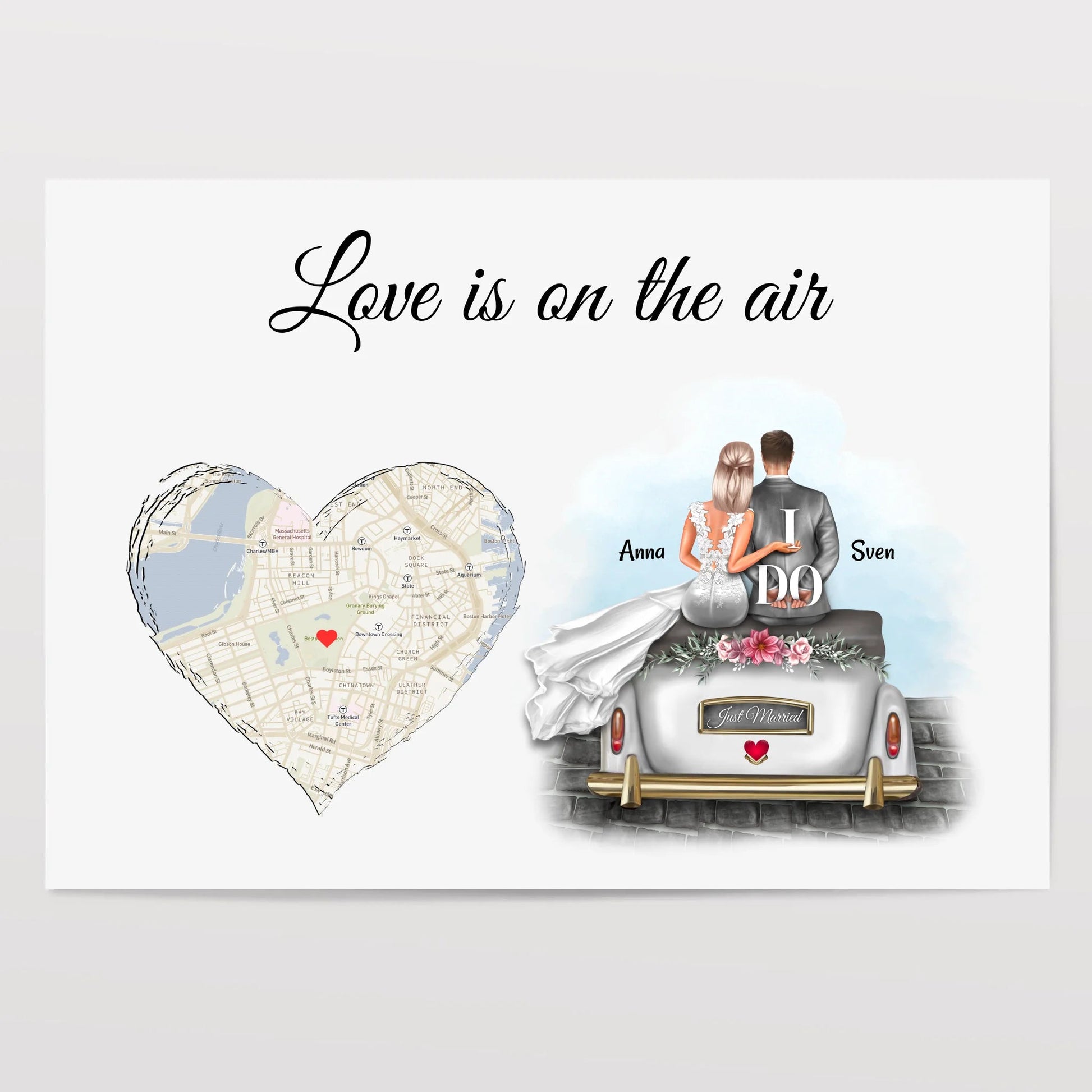 Wir sagen Ja Hochzeit Geschenk Poster - Prinolla