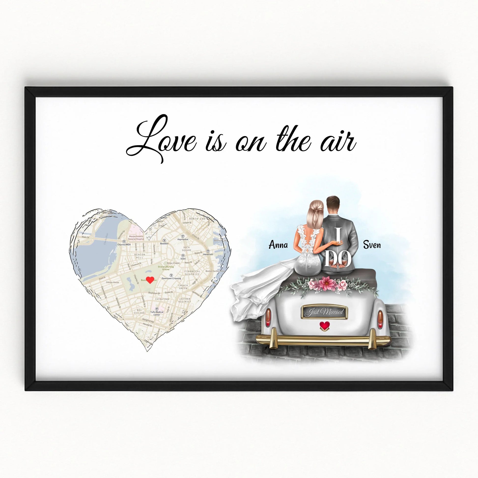 Wir sagen Ja Hochzeit Geschenk Poster - Prinolla