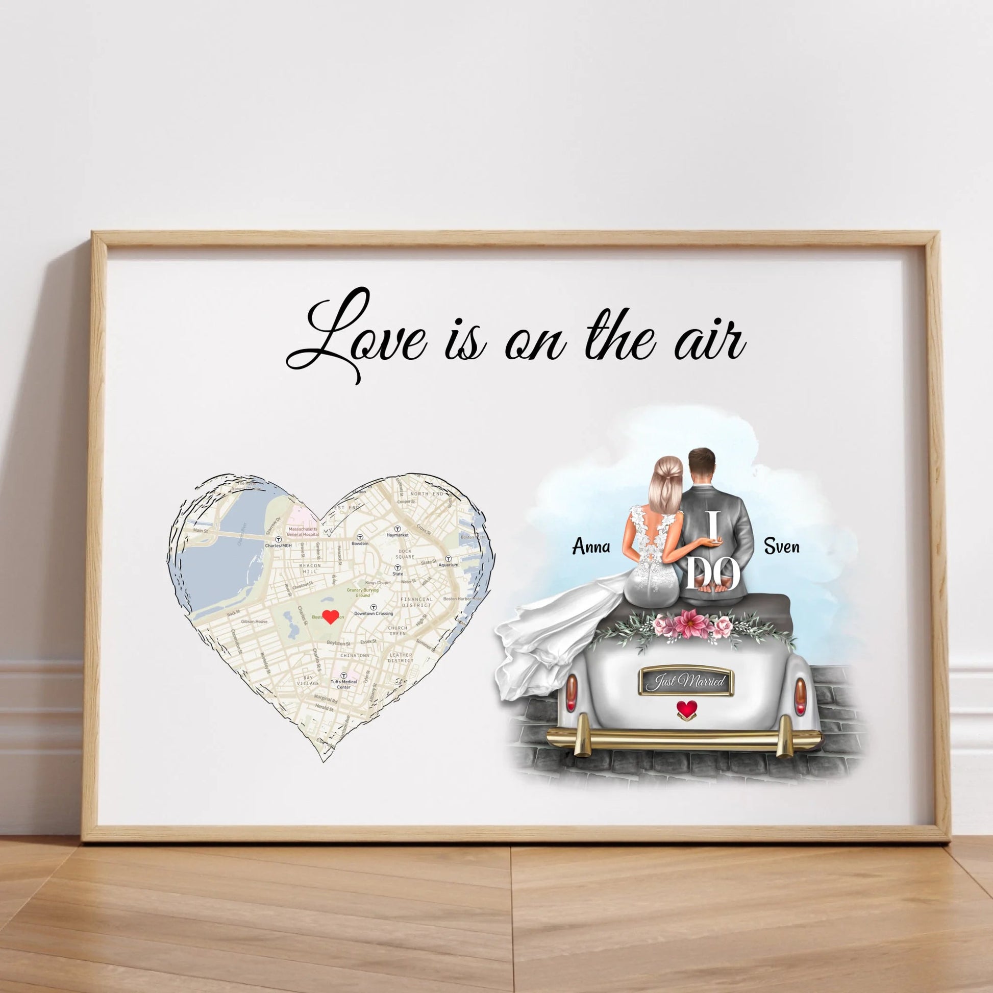 Wir sagen Ja Hochzeit Geschenk Poster - Prinolla